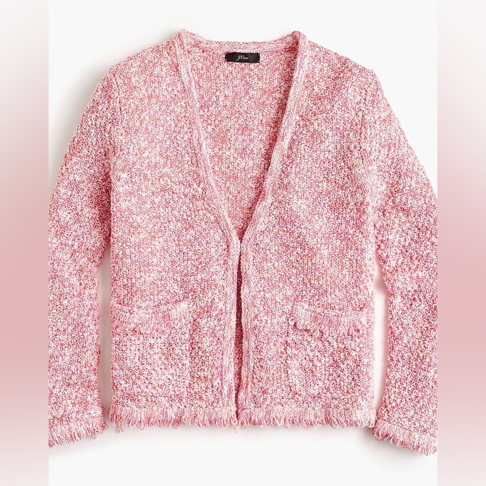 J. Crew Lady Sweater-Jacket with fringe